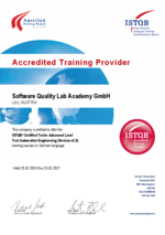 ISTQB Certified Tester Advanced Level - Test Automation Engineer -  Zertifikat