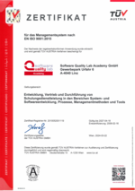 ISO 9001 - Zertifikat 