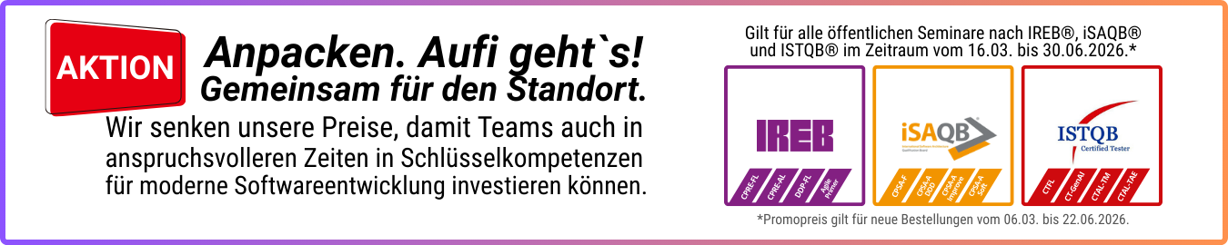 Banner Aktion Anpacken. Aufi gehts. Wir senken unsere Preise.